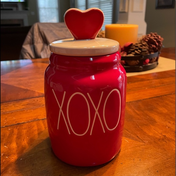 Rae Dunn Holiday Rae Dunn Xoxo Canister With Heart Topper Poshmark